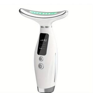 White and Silver Facial Massager